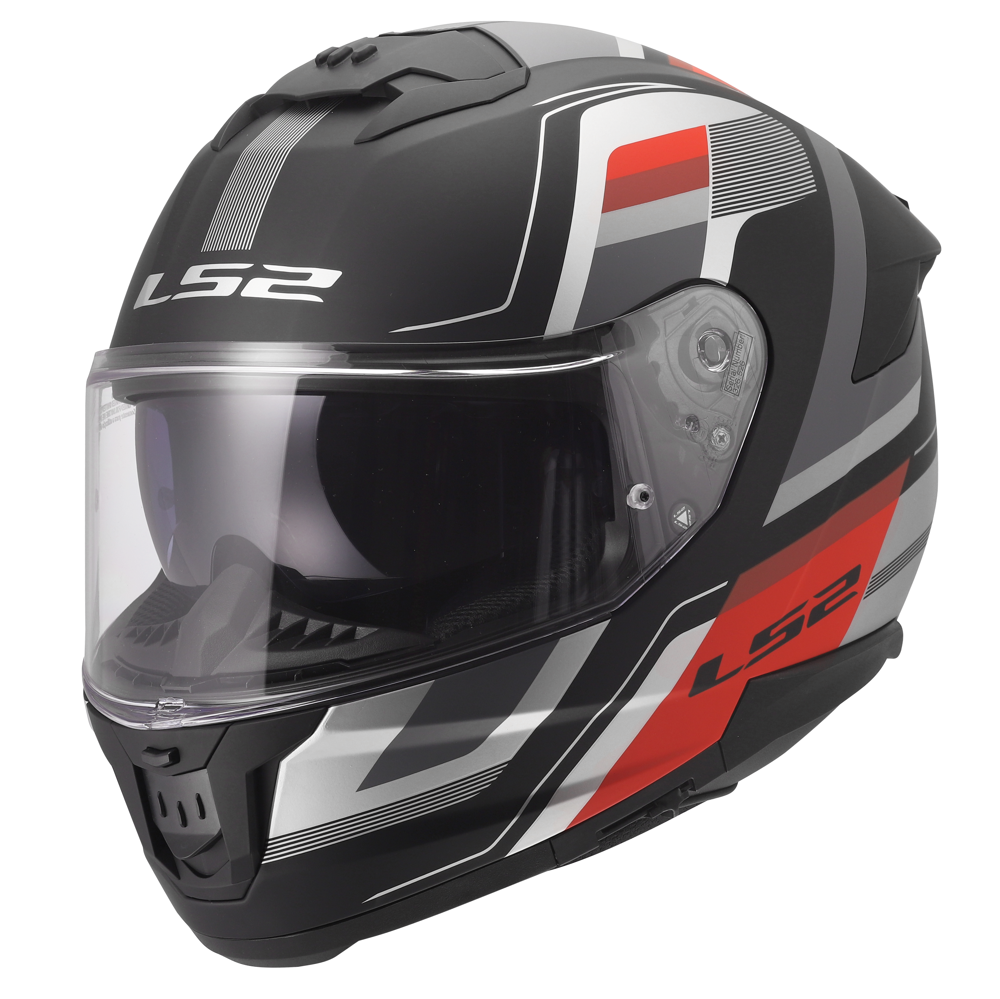 LS2 FF808 STREAM II  VINTAGE MATT BLACK GREY RED (4)